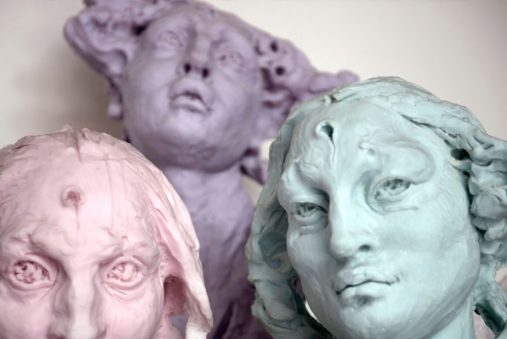 Las tres cabezas pastel